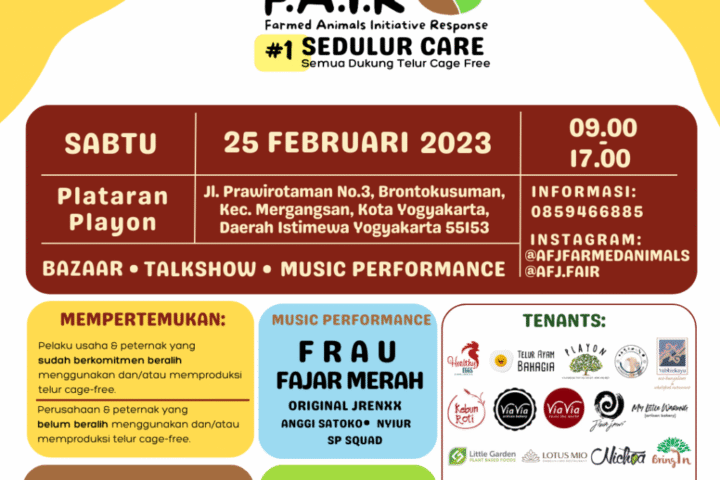 AFJ F.A.I.R, Festival Pertama di Yogyakarta yang Mengangkat Isu Kesejahteraan Ayam Petelur