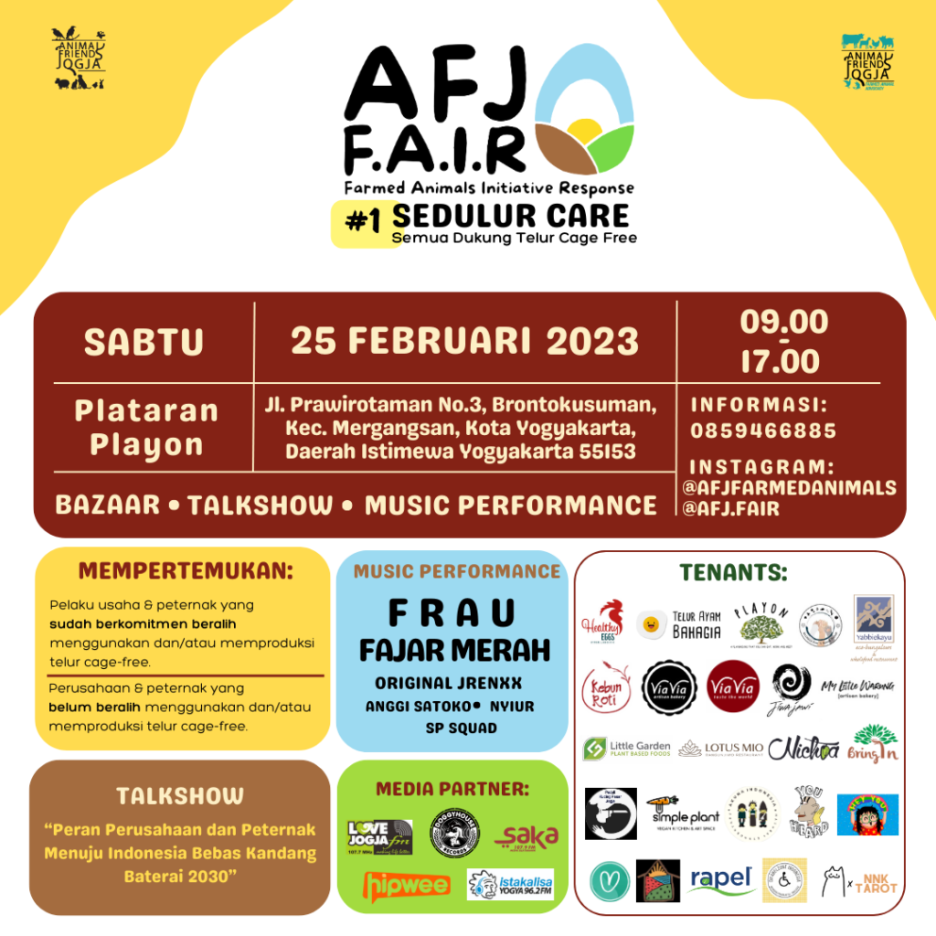AFJ F.A.I.R, Festival Pertama di Yogyakarta yang Mengangkat Isu Kesejahteraan Ayam Petelur